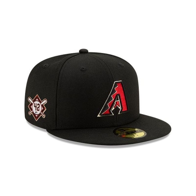 Black Arizona Diamondbacks Hat - New Era MLB Jackie Robinson Day 59FIFTY Fitted Caps USA6903814